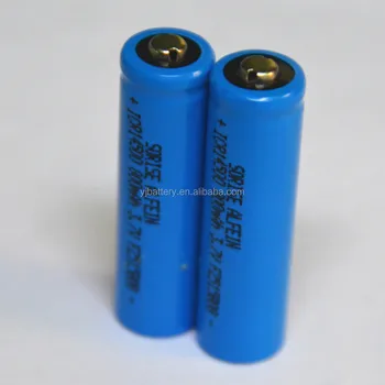 14500 3.2v Lifepo4 Battery 500mah /3.7v Rechargeable Cylindrical Li-ion ...