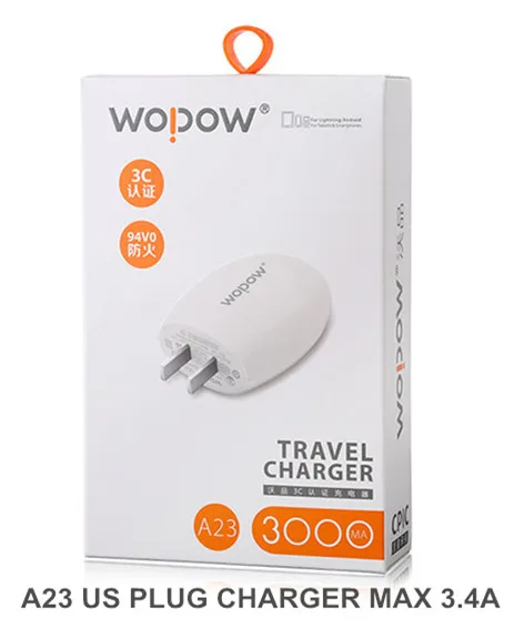 Wopow Fast Charger 2.0A 1usb With Factory Price Phone Charger