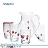 Sanzo Custom Glassware Manufacturer green water glass set