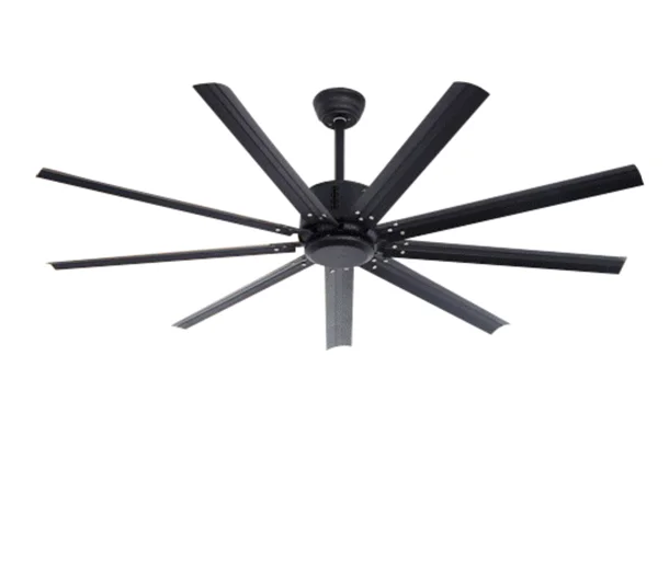 
60 inch industrial fan metal ceiling fan AC pure copper motor 9 metal blade with remote control giant ceiling fan 