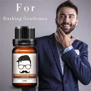 Beard Oil 10ml Gentlemen Moisturizes Facial Hair Moustache Oils Pure Organic Face Hair Thicker Essential Oil