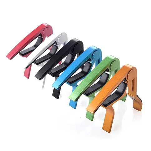 

China musical instruments supplier wholesale cheap price quick clamp durable color guitar capo (PB-A105), Bk/yw/wh/rd/bl
