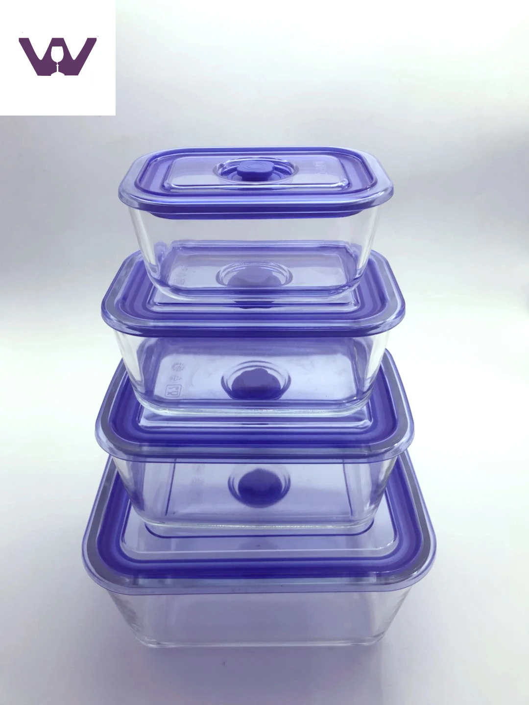 Commercial Kitchen Clear Glass Food Safe Grade Storage Containers Silicone Suction Button Buy