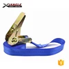 25mm Military ratchet buckle 0.8t cargo lashing mini tie down straps with endless polyester webbing