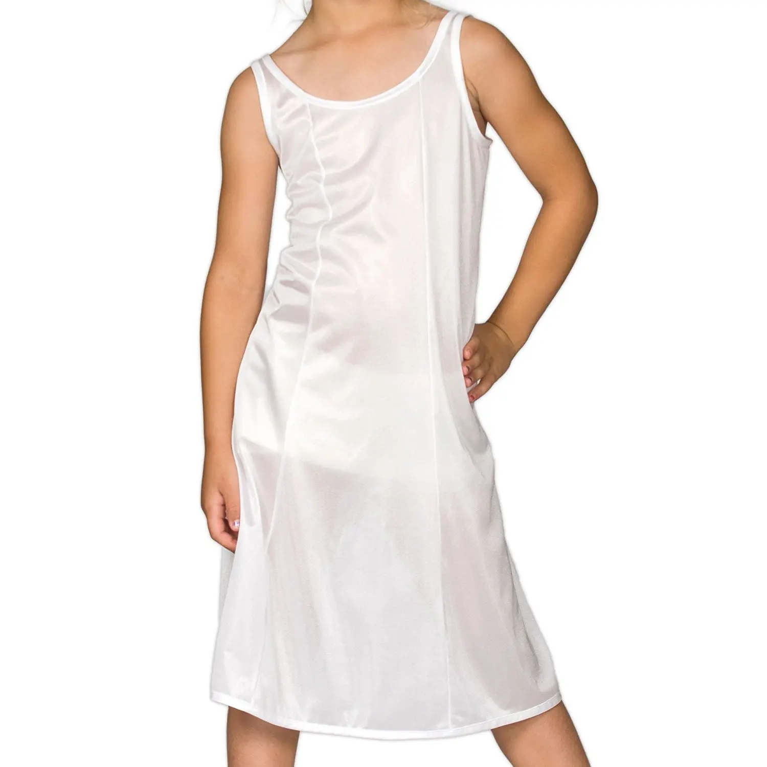 I.C Collections Baby Girls White Simple A-Line Slip 6m 24m