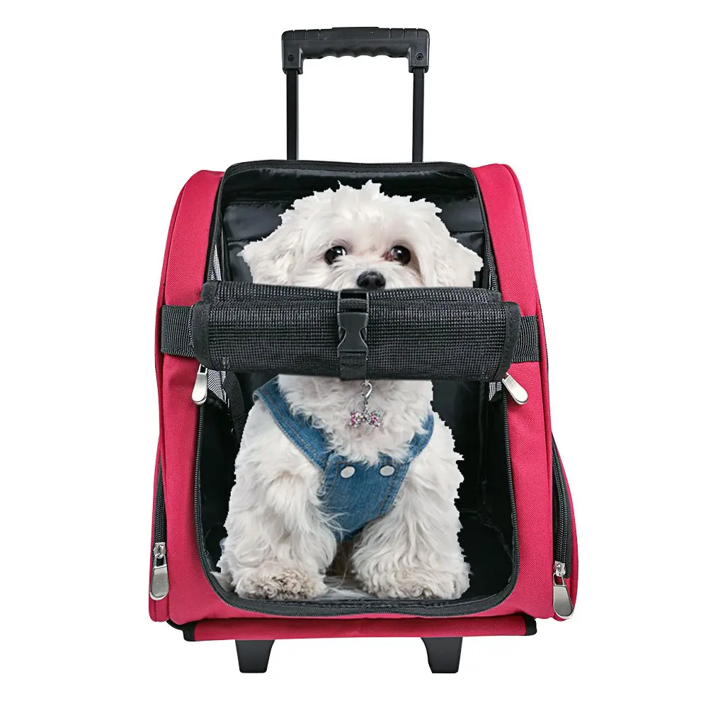 dog rolling backpack