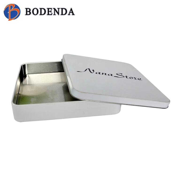 white bulk square tea tin canisters with airtight lid