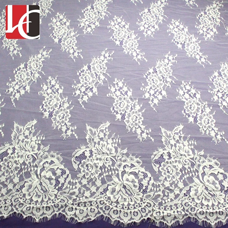 

HC-5259 Popular design floral soft ivory chantilly lace bridal fabric curtains, Beige;white;black