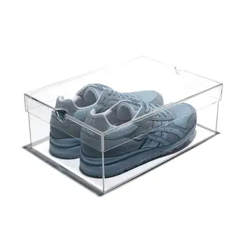 clear stackable shoe storage boxes