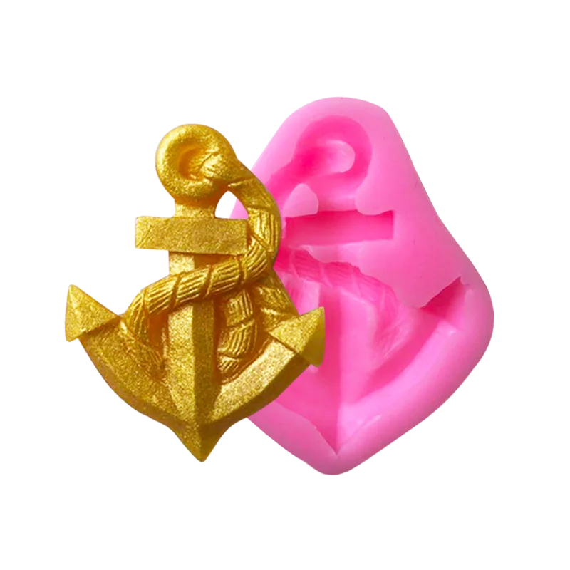 

XGY-96 silicone chocolate mold with boat anchor shape. silicone sugar lace mold, 3D Fondant Mermaid Tail Silicone Mold, Pink