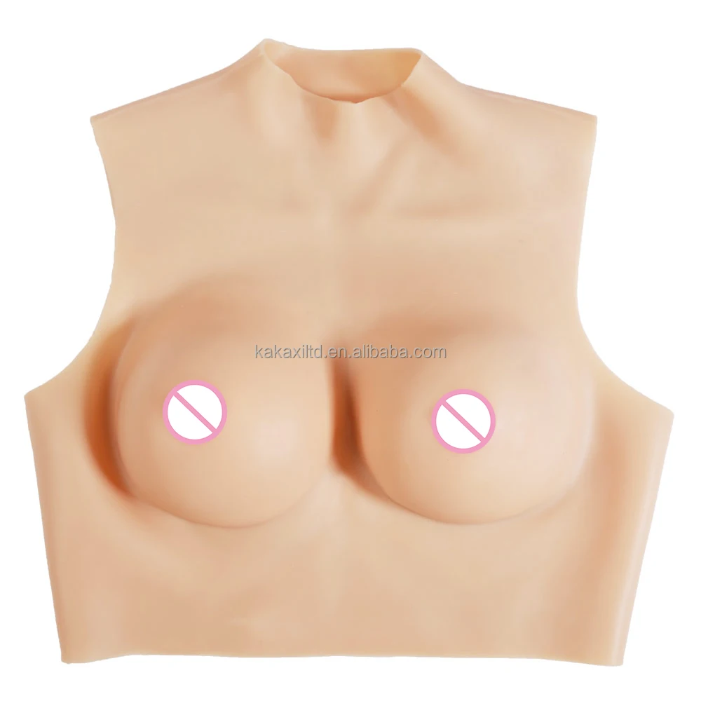 

80D Cup Silicone Breast Forms Crossdresser Artificial Realistic Boobs for Shemale, Ivory white;asian yellow;light brown