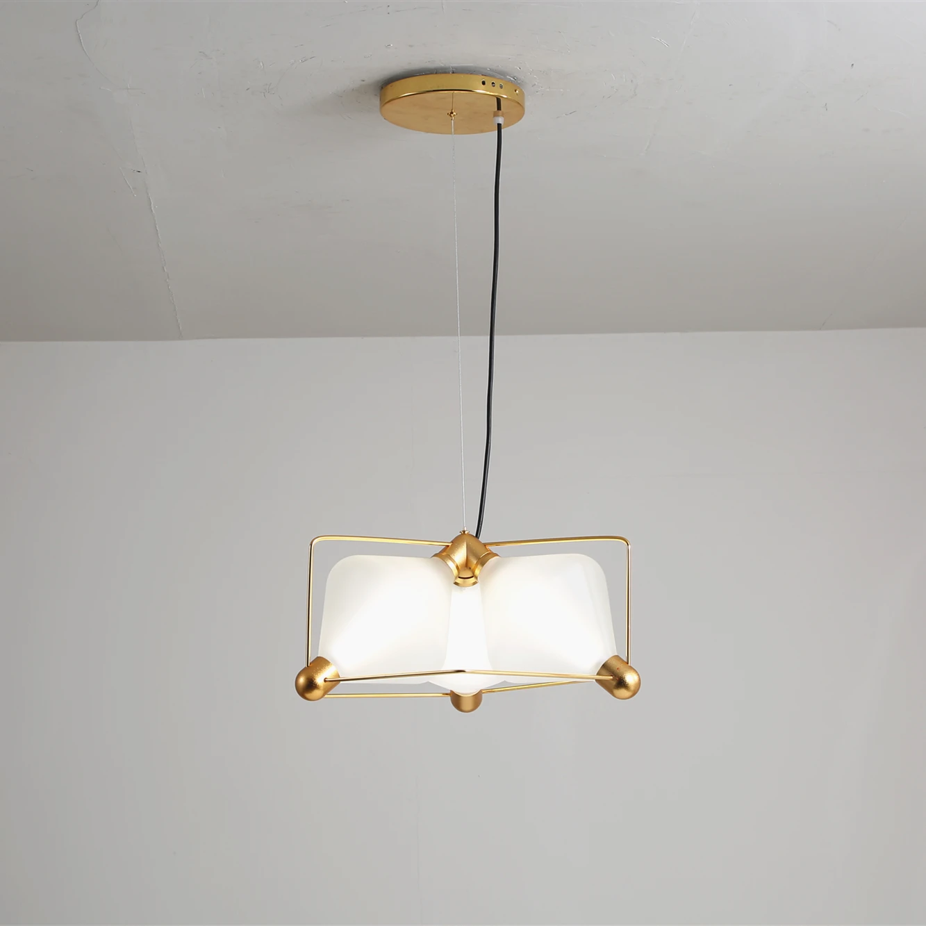 modern residential nodic personality Glass metal bedroom warm white chandeliers pendant light