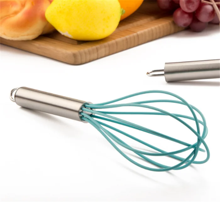 High Quality Colorful Silicone Egg Whisk,Stainless Steel Egg Whisk