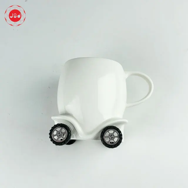 handmade car mug with wheel ceramic