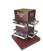 small wood 4 sided display stand rotating counter top display