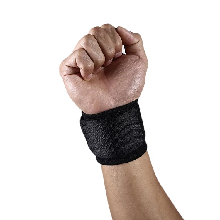 

Pressure wrist protector weightlifting training horizontal bar protector winding outdoor basketball sport protector W-1084, Black