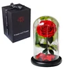 wholesale preserved roses in glass dome with gift box for Anniversary day