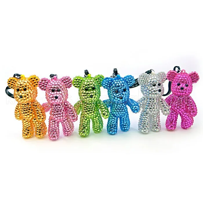 bling teddy bear keychain