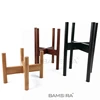 Adjustable Modern Indoor Pine Beech Bamboo Wood Plant Stand Flower Pot Down Under Plant Caddy Plant Stands