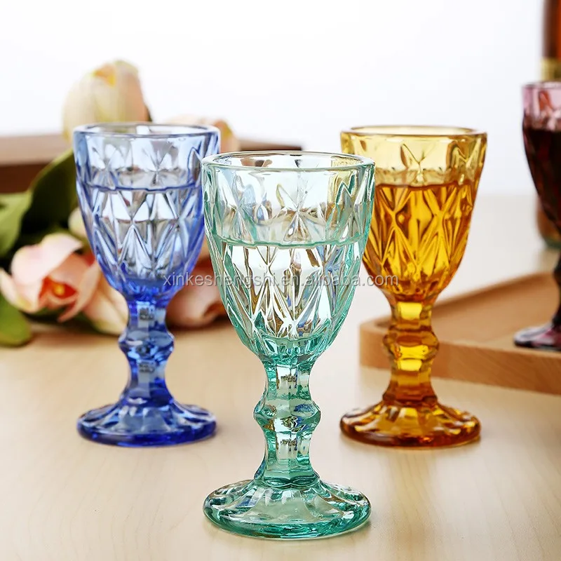 Fancy Wedding Colored Thick Stem Water/wine Glass Goblets Buy Thick