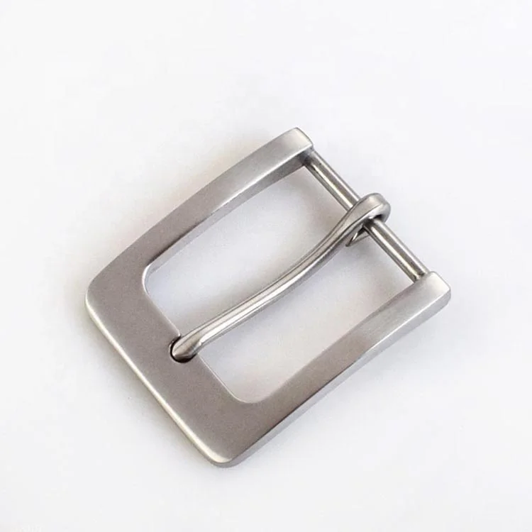 

MeeTee KY045 DIY Fashion Solid Stainless Steel Belt Buckles Alloy Pin Buckles Belt Head for Mens Jeans