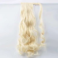 

High Temperature Fiber Synthetic Women Hair Extensions Black Blonde Weave Ponytail Tie Up ponytail