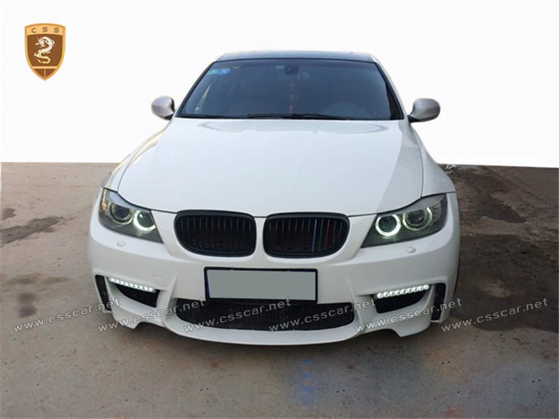 1m Style Body Kit For Bm W E90 3 Series Pu & Cf Front Bumper Lip Kit