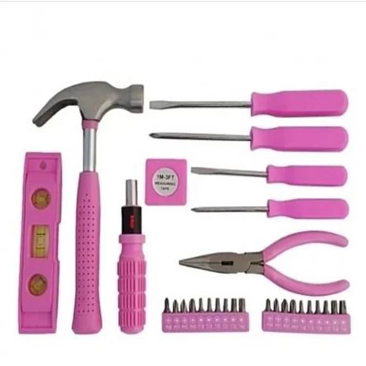 Promotion Gift Cute Mini Tool Set Ladies Tool Kit Pink Tools Set For