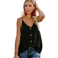 

Wholesale Casual Women White Floral Print Sleeveless Button Down Tank Top