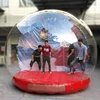 Clear cheap large human life sized 5m Xmas inflatable decorative snow globe dome for people live show