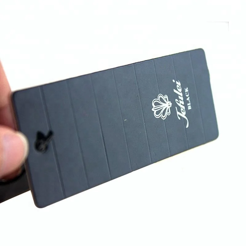 

Black UV Logo Garment Hang Tag with Seal Tag, Customized