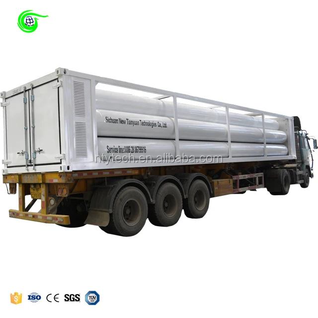 Payload CNG 7250Nm3 Working Pressure 25Mpa 10-Jumbo-Tube Container Semi-trailer