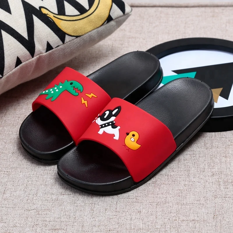 
Cartoon Boys And Girls Shoes PVC Upper with PCU Sole Kids Hote Home Sliders Slippers 