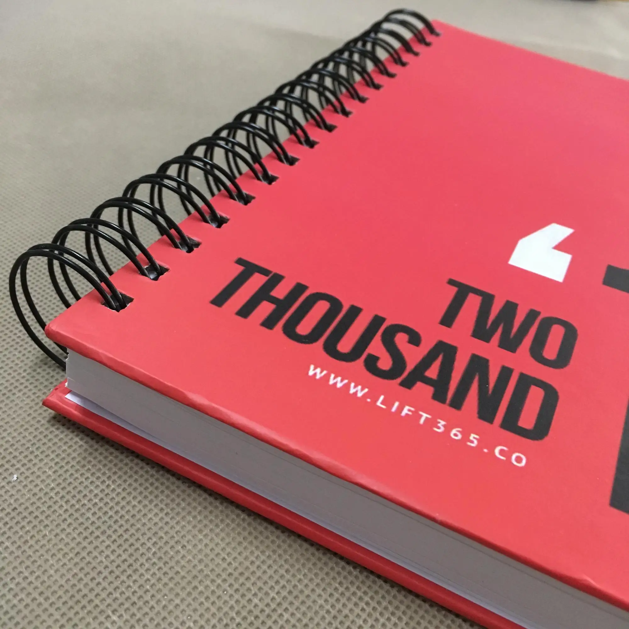 Golden Spiral Binding Custom Printed Cardboard Cover Diary Notebook