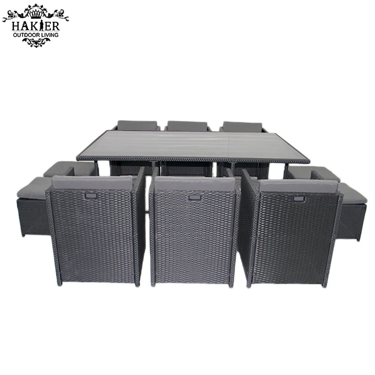 
10pcs cheap price wicker furniture sets for patio rattan wicker chairs rattan dining chair 