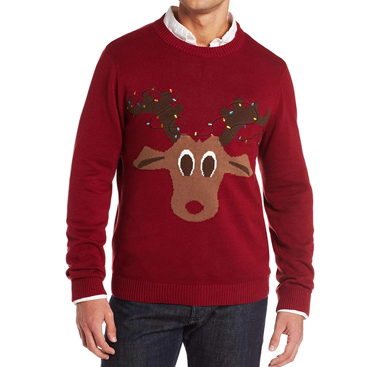 Xxl /xxxl/xxxxl Christmas Jumpers Custom Men's Woolen Pullover Long ...