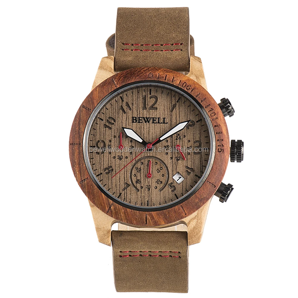 

2018 the newest wedding gifts custom logo fashion handmade nature wooden watch bewell, Orginal wood color