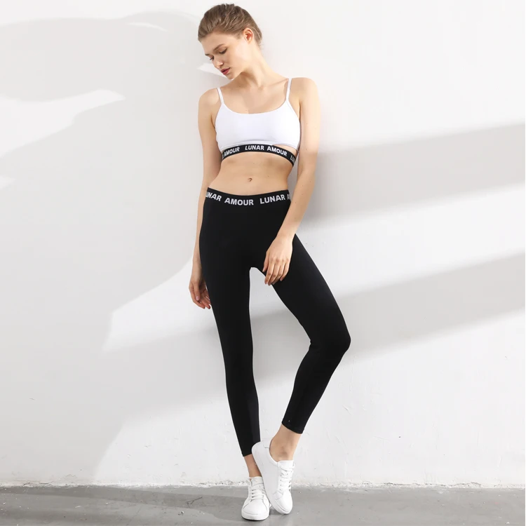 

Sportswear Elastic Band Sports Yoga Suit Custom Band Logo Fitness Women Custom Fitness Sportswear Leggings For Women black, Customized colors