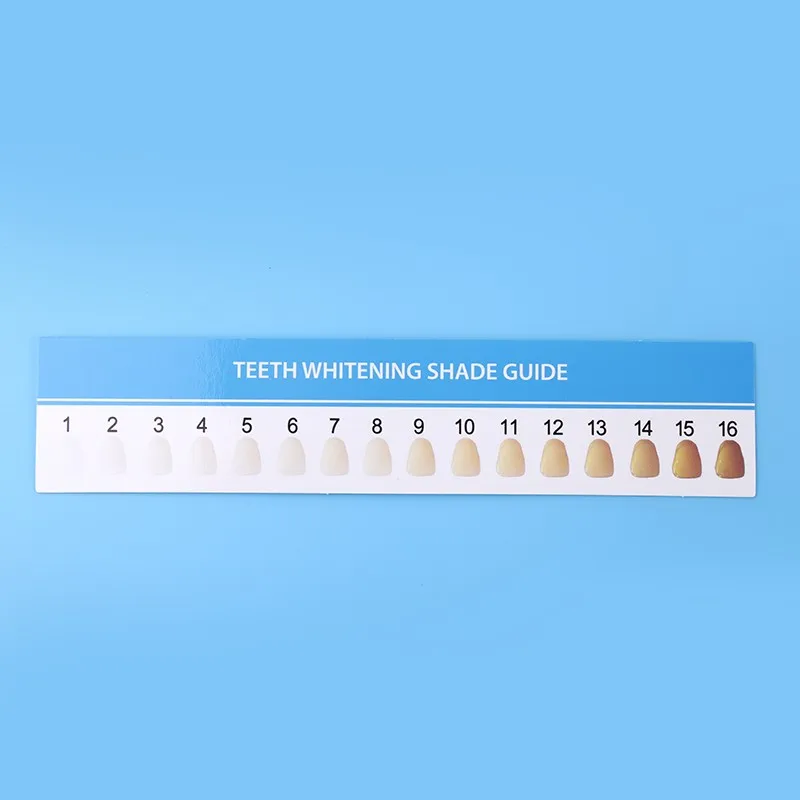 16 Colors Paper Teeth Whitening Shade Guide Buy Papper Shade Guide