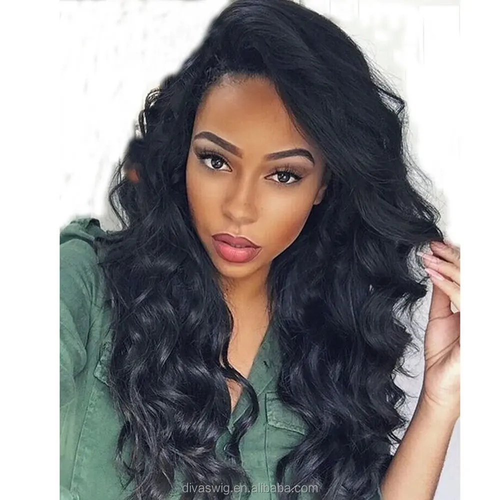 

express 12-24 Inch 180% Density long wavy Side Part Glueless Human Hair Lace Front Wig with Baby Hair for Black Women