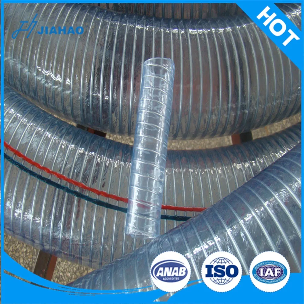 Pangyoo PYouo-Tube Souple Tube Transparent De Fil En Acier En PVC 1M, Tuyau De Résistance à L'huile Haute Température Industrielle, Tuyau D'eau En Plastique Antigel (Color : 38mm