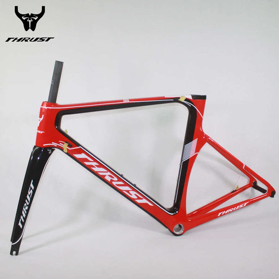 

THRUST High Quality Newest Design Glossy And Matte Surface Chinese OEM Carbon Road frame With BB30&BSA Bottom Bracket