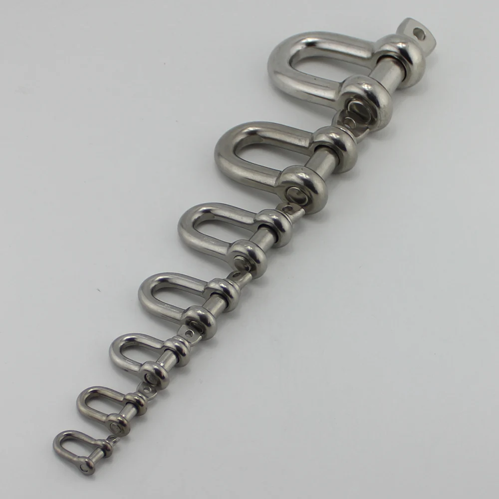 High Quality SS304/316 Captive Screw Pin US Type D Shackle