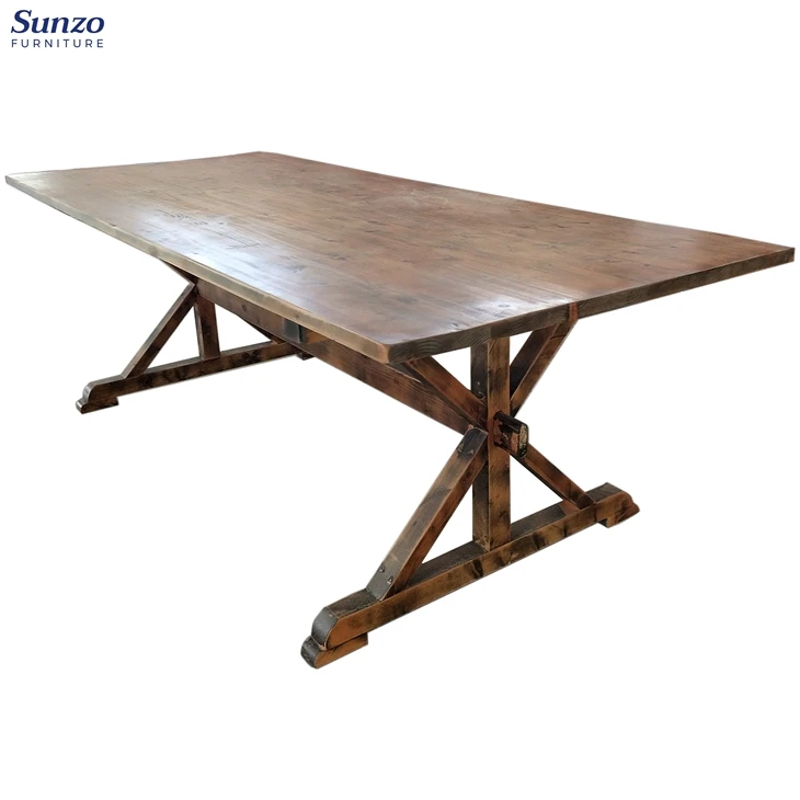 Rustic Wooden Folding Table For Farmhouse Event Venue Dining Buy