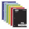 A5 Spiral Notebook 70 Sheets Assorted Solid Colors College Ruled Wire Binding Meeting Notebook
