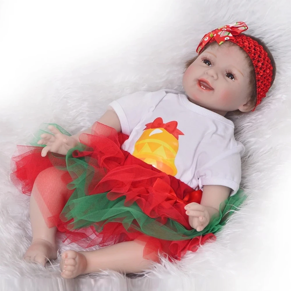 
Wholesale Reborn Doll Girl Baby Newborn Doll 22 Inches 55 cm Lovely Reborn Baby Dolls Silicone Vinyl Kids Playmate Baby Toys 