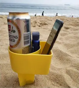 Image of Environmentally friendly Hot selling colorful plastic beach cup holder with hook