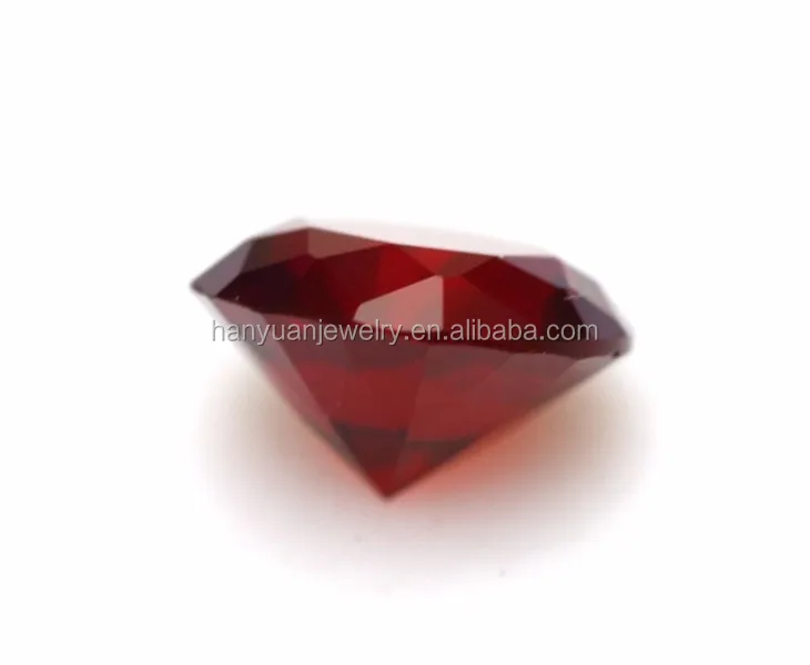 diamond Cut Red Glass Gems