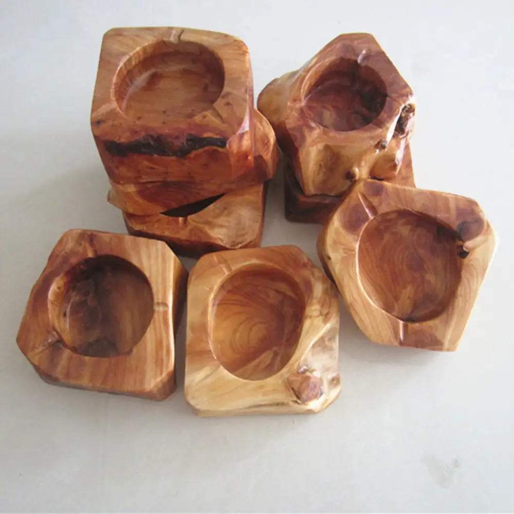 

Creative Personality Wood Ashtray, Brown