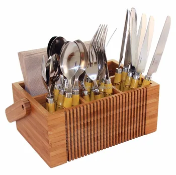 Bamboo Silverware Flatware Caddy Organizer For Kitchen Countertop Bamboo Silverware Flatware Caddy Organizer For Kitchen Countertop Storage Dining Table